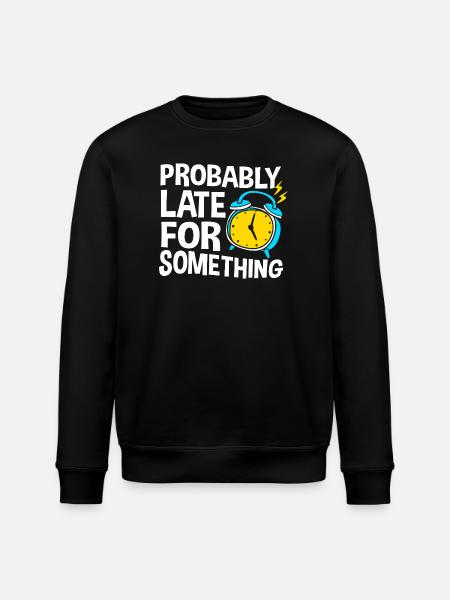 Procrastinationlazy lazy lazy lazy - Stanley/Stella ROLLER Unisex Organic Sweatshirt - black