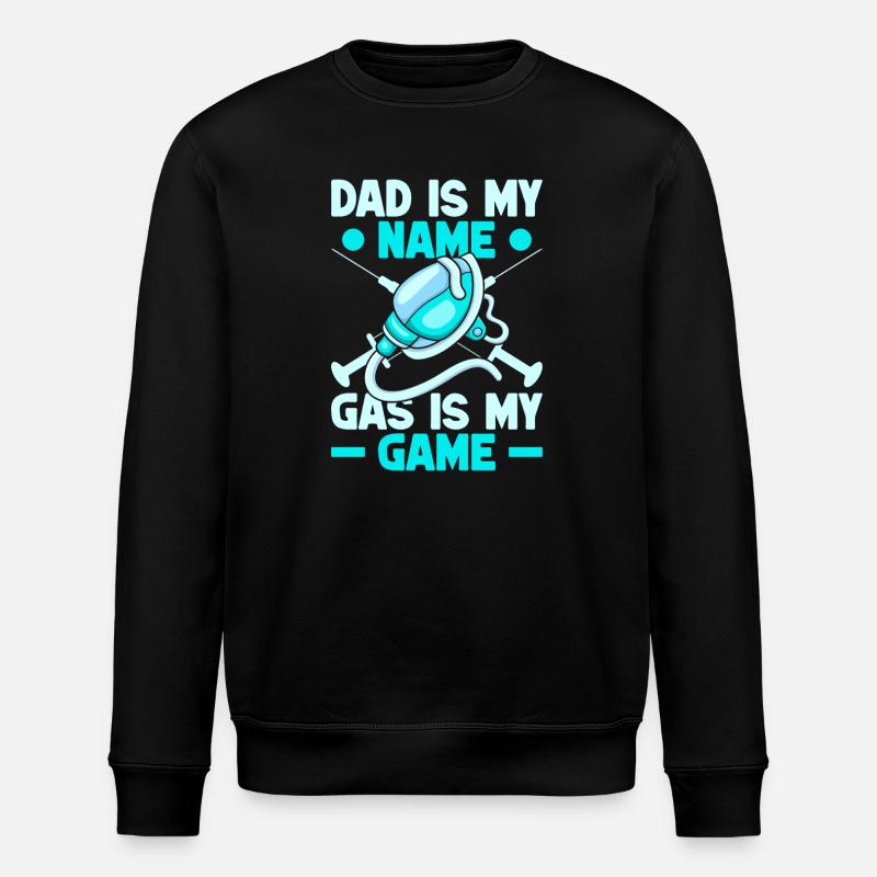 Anesthésiste Papa Mon nom est Anesthésie - Sweat bio ROLLER Stanley/Stella Unisexe - noir