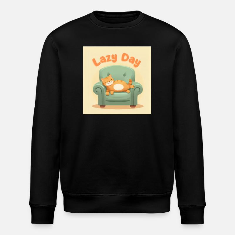 Lazy Day Cat on Armchair - Sweat bio ROLLER Stanley/Stella Unisexe - noir