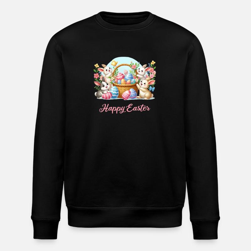 Osterhasenkorb Frühlingsfreude - Stanley/Stella Unisex Bio-Sweatshirt ROLLER - Schwarz