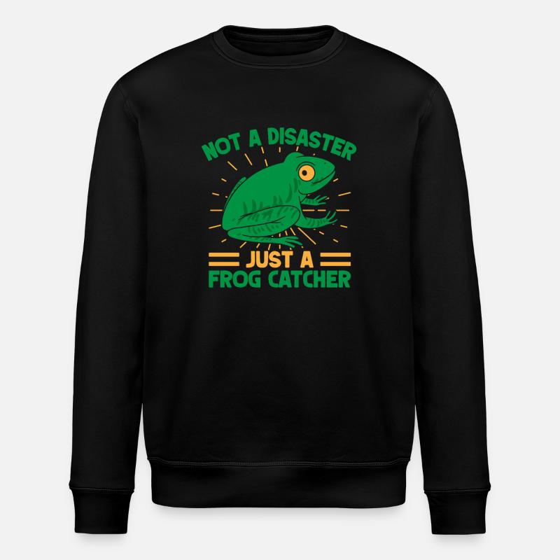 Frog Catcher Not A Disaster Frog - Stanley/Stella Unisex Bio-Sweatshirt ROLLER - Schwarz
