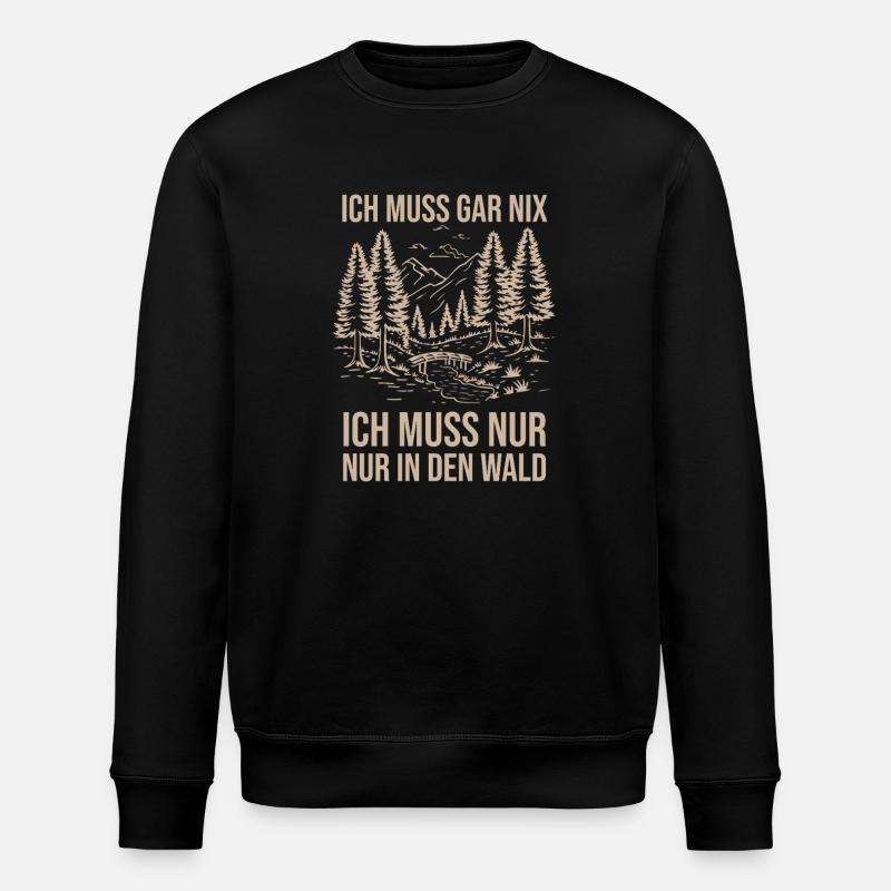 Jagd Jagen Waidmann Jäger - Stanley/Stella Unisex Bio-Sweatshirt ROLLER - Schwarz