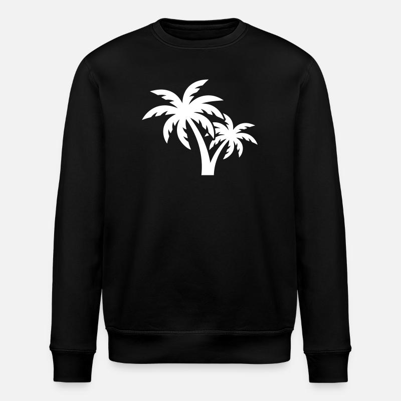 Palmen Symbol Strand - Stanley/Stella Unisex Bio-Sweatshirt ROLLER - Schwarz