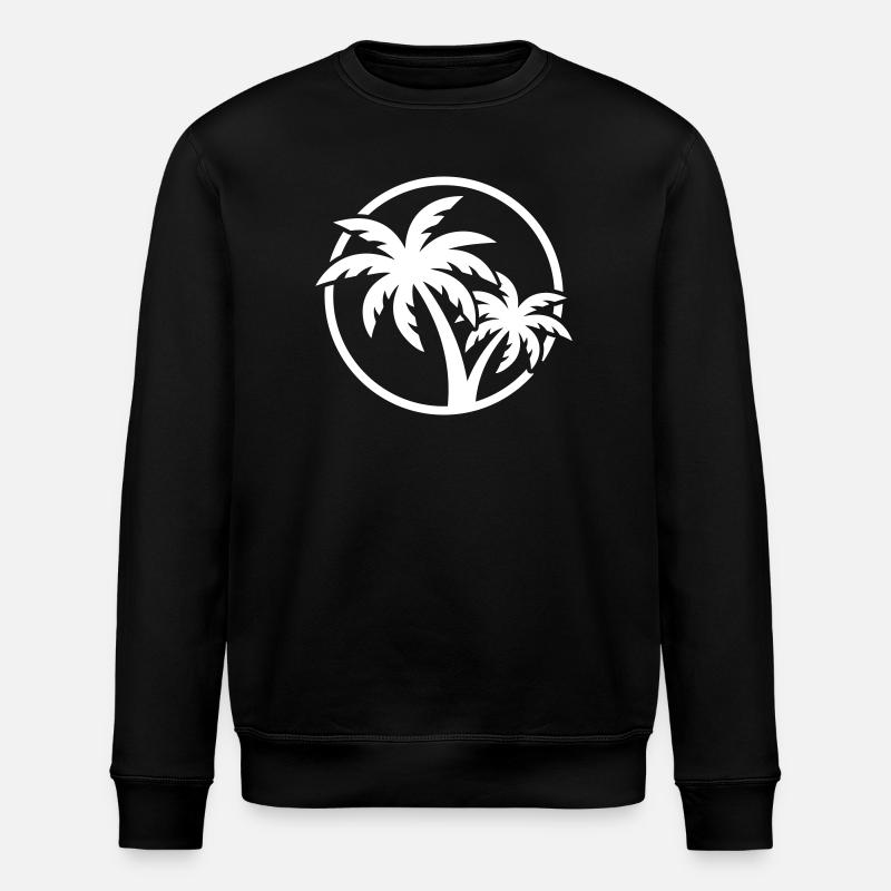Palm Tree Symbol - Stanley/Stella ROLLER Unisex Organic Sweatshirt - black