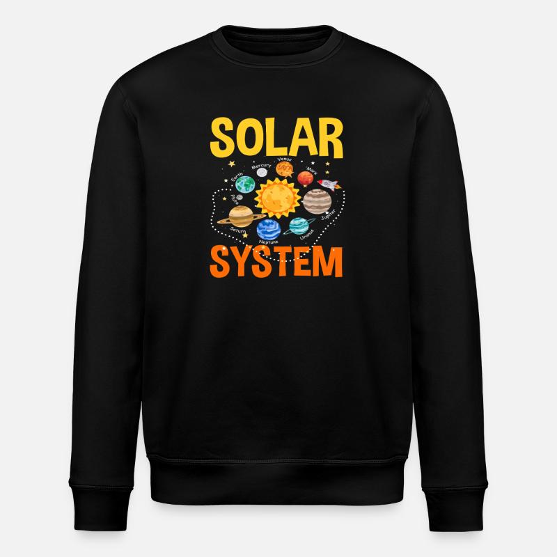 Solar System Planets Astronomy Education - Stanley/Stella ROLLER Unisex Organic Sweatshirt - black
