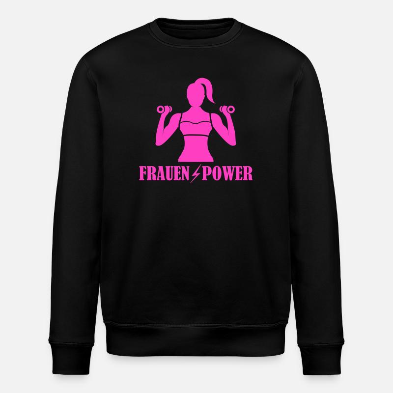 Frauenpower Krafttraining - Stanley/Stella Unisex Bio-Sweatshirt ROLLER - Schwarz