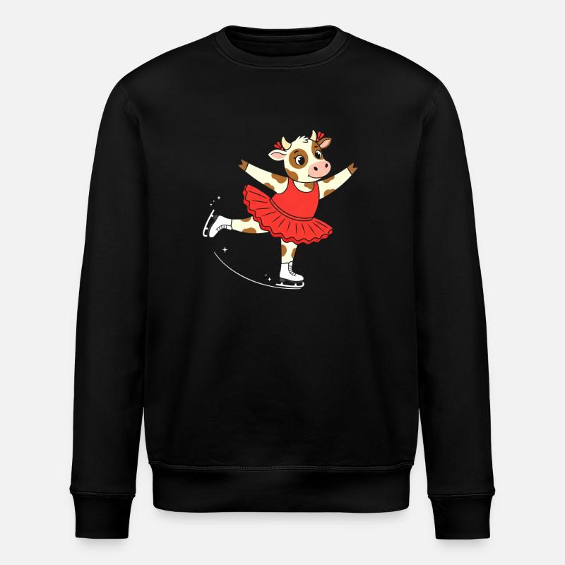 Kuh im Ballettkleid - Stanley/Stella Unisex Bio-Sweatshirt ROLLER - Schwarz