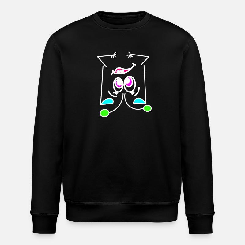 Neon-Mood Flip - Das Umdreh-Gesicht - Stanley/Stella Unisex Bio-Sweatshirt ROLLER - Schwarz