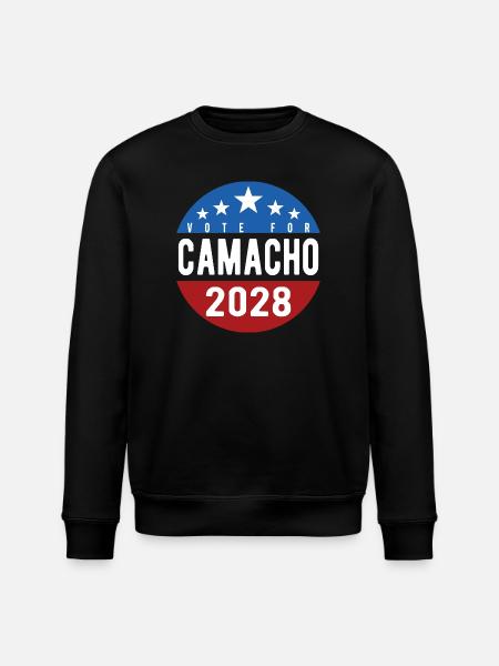 Vote Camacho 2028 Funny Parody Funny - Stanley/Stella ROLLER Unisex Organic Sweatshirt - black