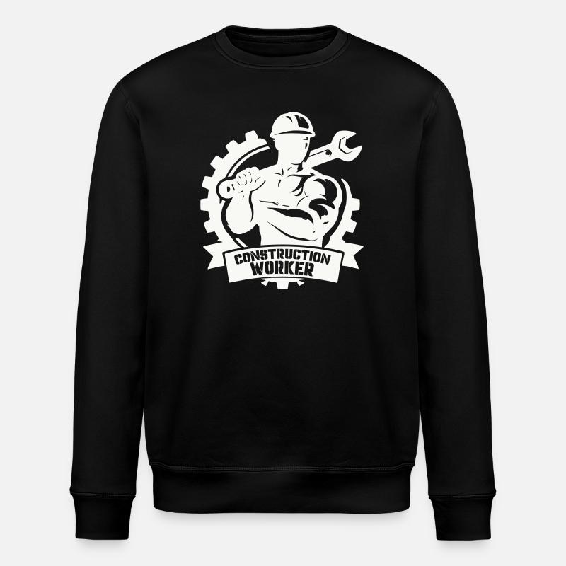 Ouvrier du bâtiment robuste avec engrenages - Sweat bio ROLLER Stanley/Stella Unisexe - noir