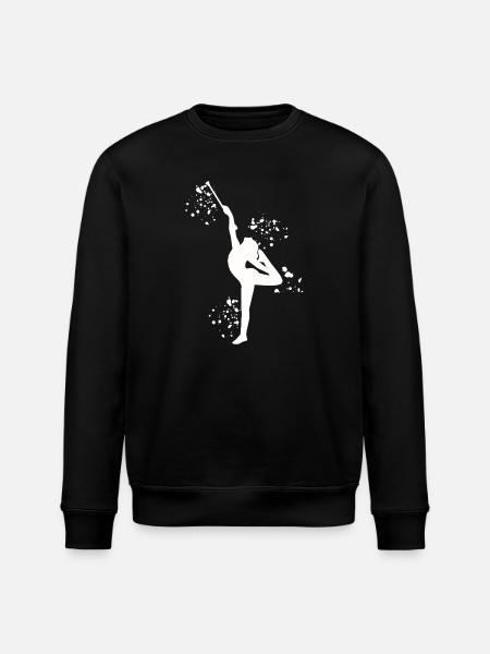 Gymnast with baton rhythmic gymnastics - Stanley/Stella ROLLER Unisex Organic Sweatshirt - black