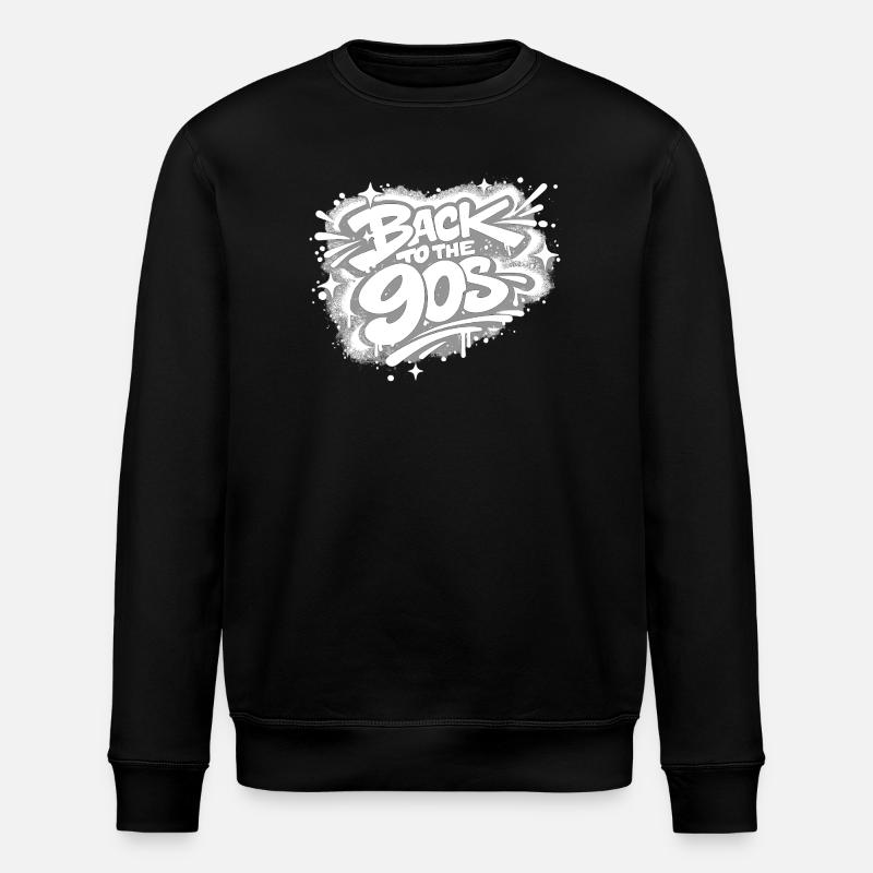Back to the 90s Graffiti - Stanley/Stella Unisex Bio-Sweatshirt ROLLER - Schwarz