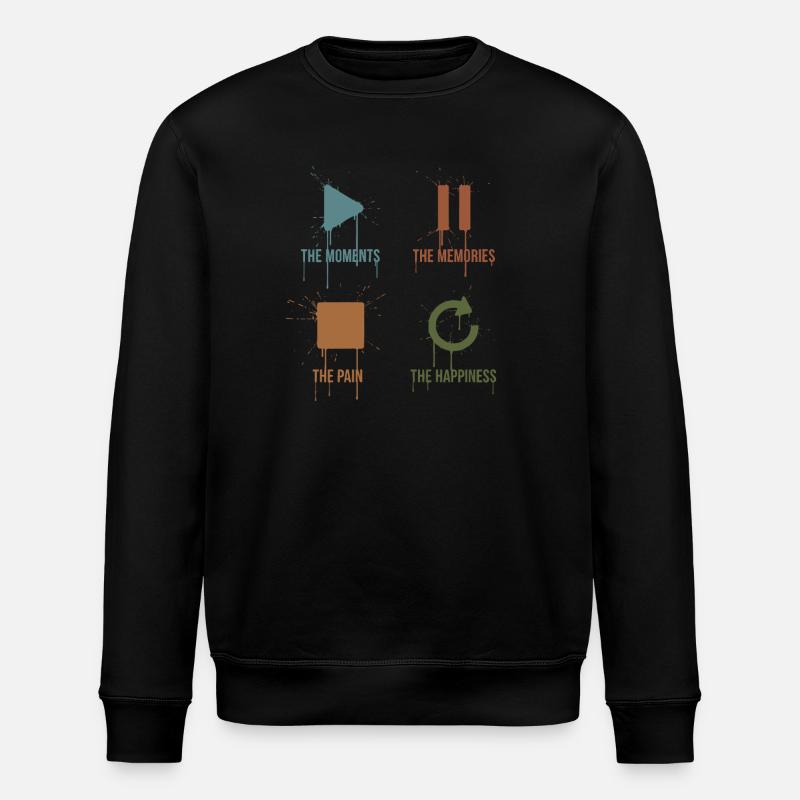 Pleine conscience, moments, souvenirs, bonheur - Sweat bio ROLLER Stanley/Stella Unisexe - noir