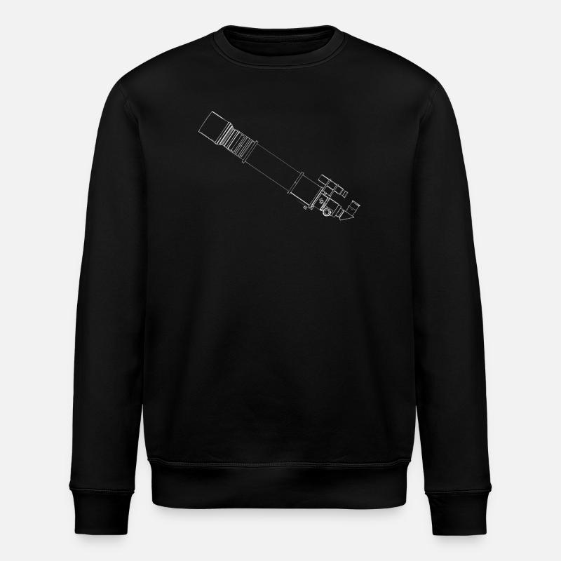 Telescope Blueprint - Stanley/Stella ROLLER Unisex Organic Sweatshirt - black