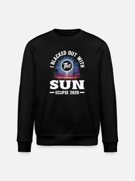 Solar eclipse 2026, August 12 - Stanley/Stella ROLLER Unisex Organic Sweatshirt - black