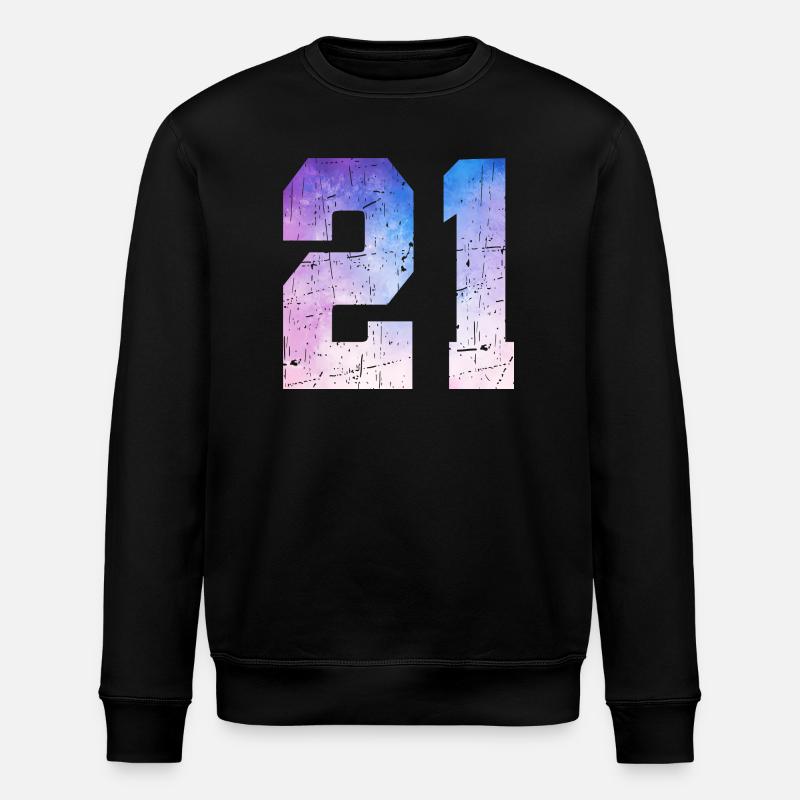  numéro 21 – Cadeau anniversaire 21 ans - Sweat bio ROLLER Stanley/Stella Unisexe - noir
