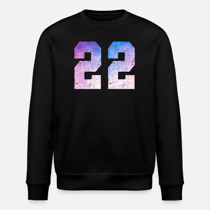 numéro 22 – Cadeau anniversaire 22 ans - Sweat bio ROLLER Stanley/Stella Unisexe - noir