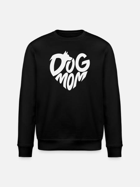 Hundemama Herz-Design mit Hundemotiv - Stanley/Stella Unisex Bio-Sweatshirt ROLLER - Schwarz