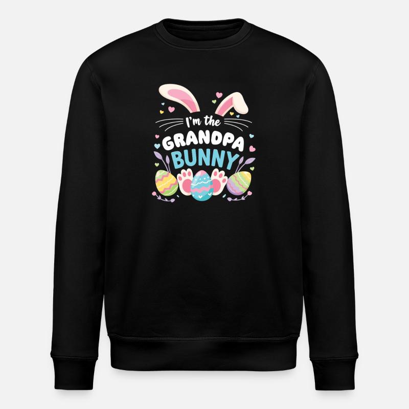 Je suis Papi Lapin Sweet - Sweat bio ROLLER Stanley/Stella Unisexe - noir