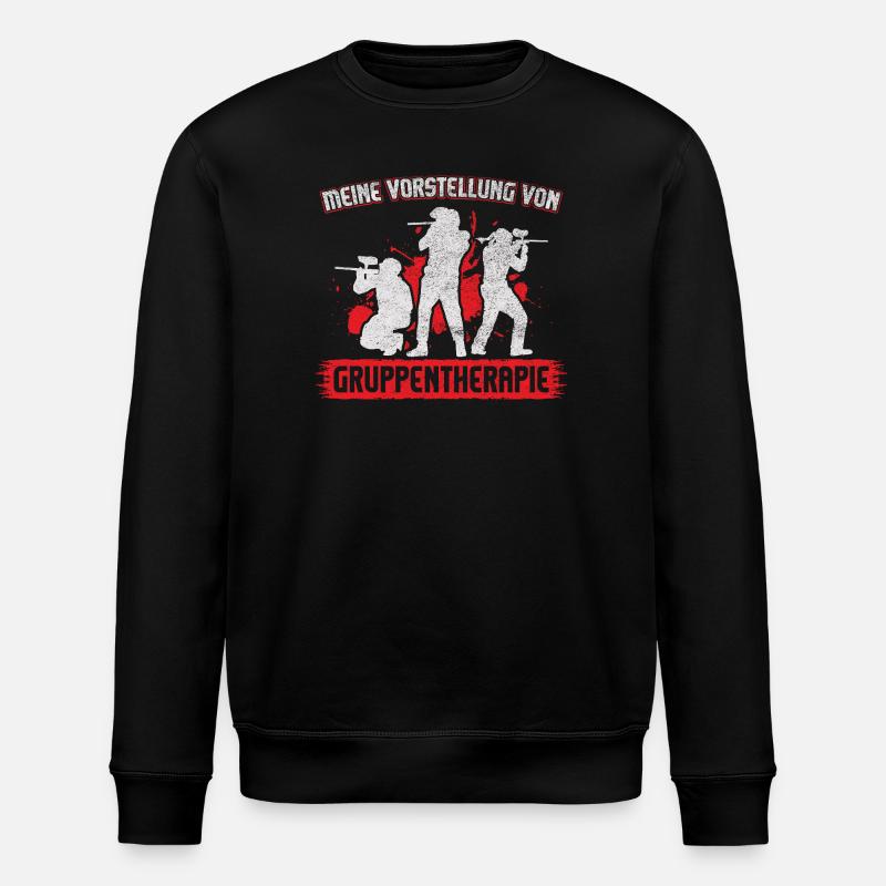 Gruppentherapie Paintball - Stanley/Stella Unisex Bio-Sweatshirt ROLLER - Schwarz