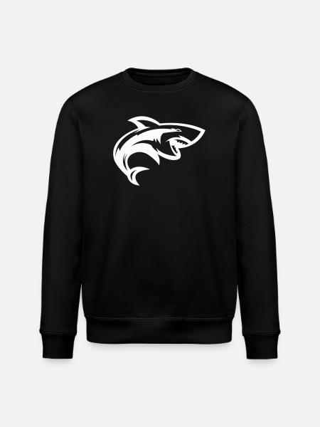 Stylized shark head - Stanley/Stella ROLLER Unisex Organic Sweatshirt - black