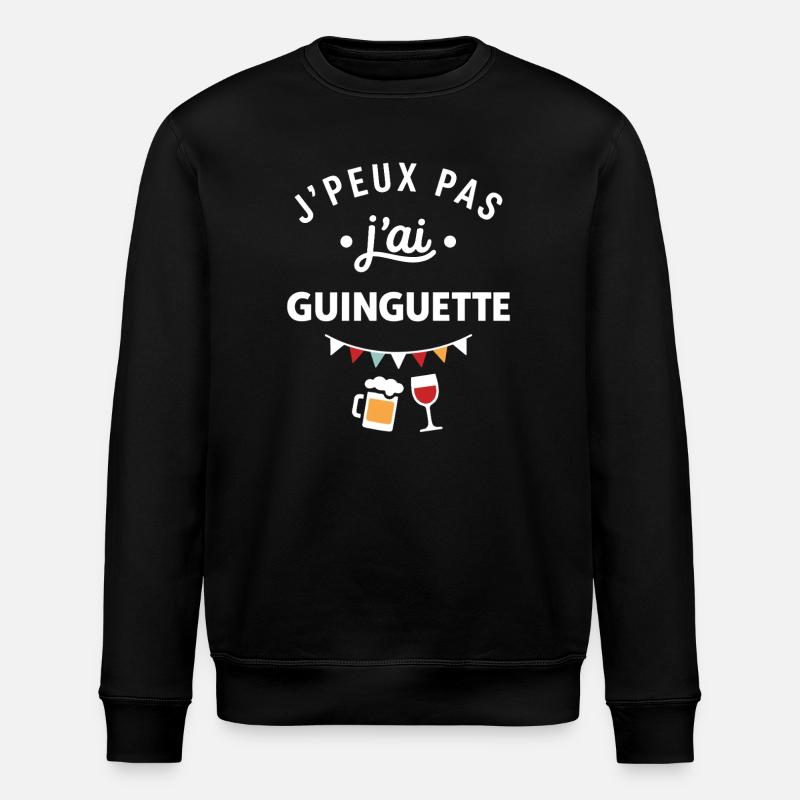 J'peux pas j'ai guinguette tee - Sweat bio ROLLER Stanley/Stella Unisexe - noir