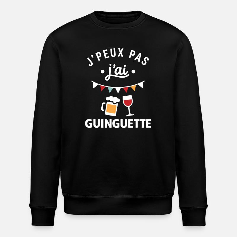 J'peux pas j'ai guinguette - Sweat bio ROLLER Stanley/Stella Unisexe - noir