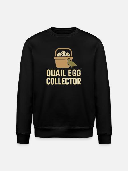 Quail Keeper Quail Farmer Backyard Quail - Stanley/Stella ROLLER Unisex Organic Sweatshirt - black