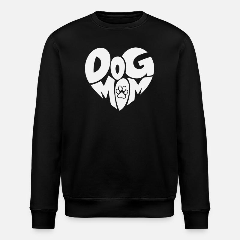 Hundemama Herzpfote - Stanley/Stella Unisex Bio-Sweatshirt ROLLER - Schwarz