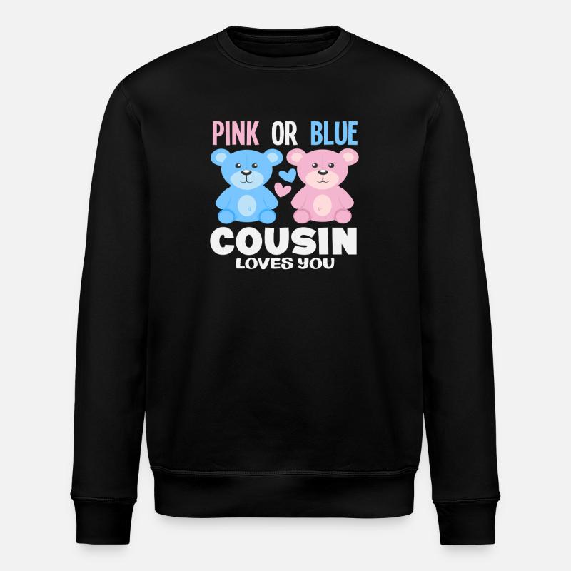 Cousin rose ou bleu t’aime - Sweat bio ROLLER Stanley/Stella Unisexe - noir