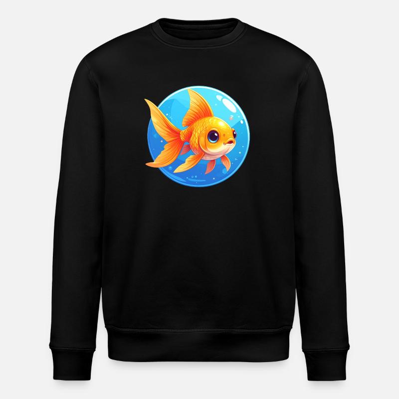 Goldfisch - Stanley/Stella Unisex Bio-Sweatshirt ROLLER - Schwarz