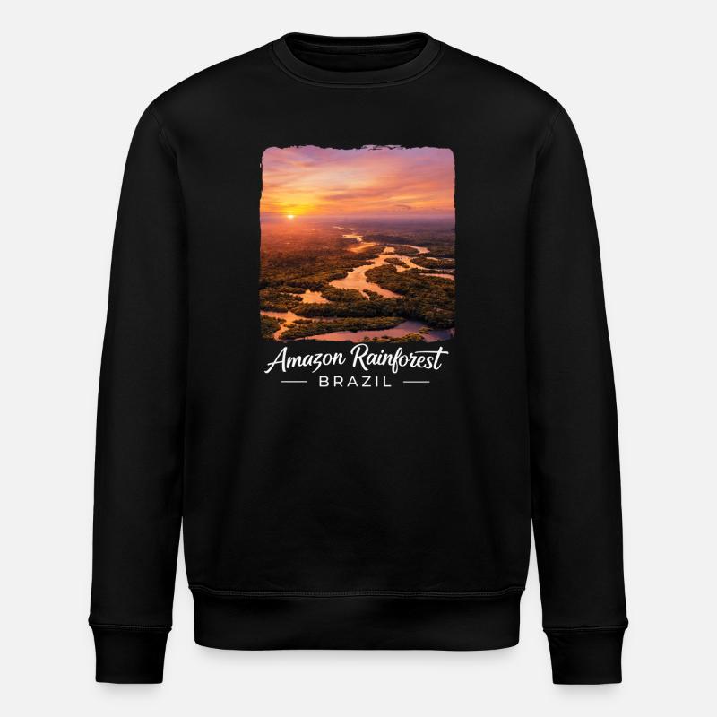 Rainforest Sunset Brazil - Stanley/Stella ROLLER Unisex Organic Sweatshirt - black