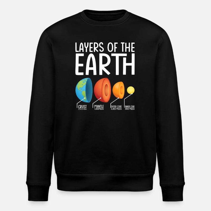 Earth Layers Exploded Diagram - Stanley/Stella ROLLER Unisex Organic Sweatshirt - black