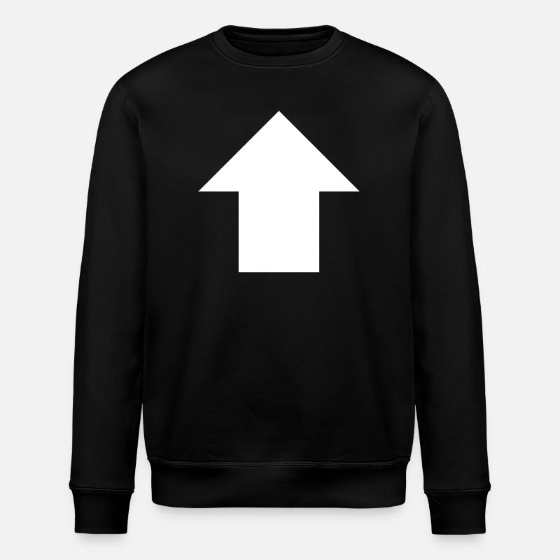 Pfeil-oben-Schild - Stanley/Stella Unisex Bio-Sweatshirt ROLLER - Schwarz