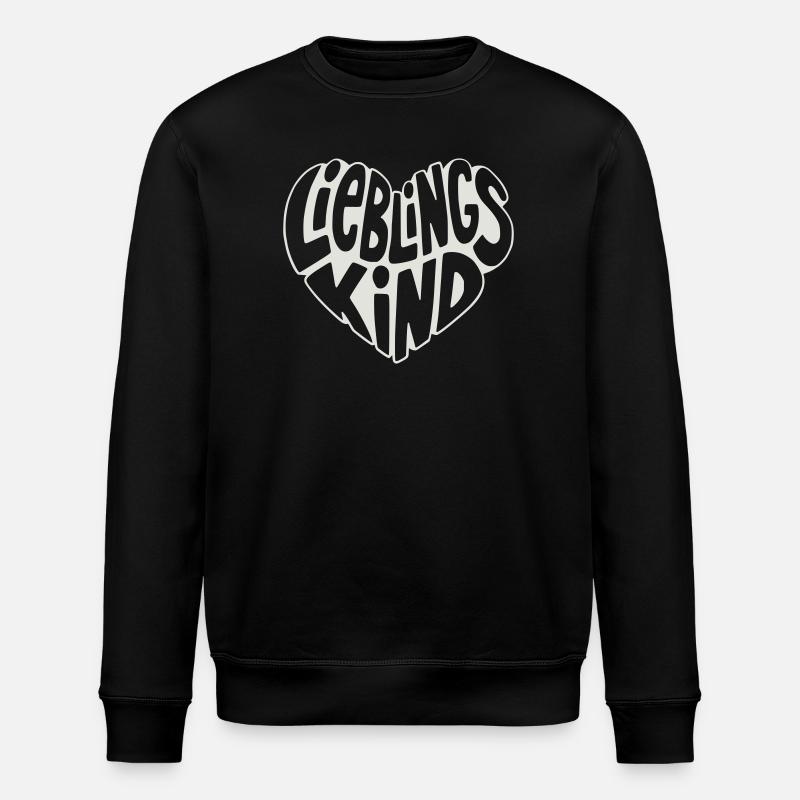 Cœur d’enfant préféré design rétro - Sweat bio ROLLER Stanley/Stella Unisexe - noir