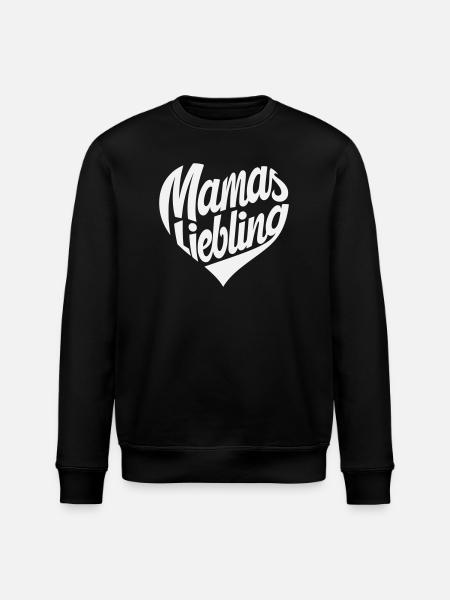 Mom's Favorite Heart Design - Stanley/Stella ROLLER Unisex Organic Sweatshirt - black