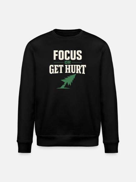 lumberjack therapy, logger therapy humor, - Stanley/Stella ROLLER Unisex Organic Sweatshirt - black
