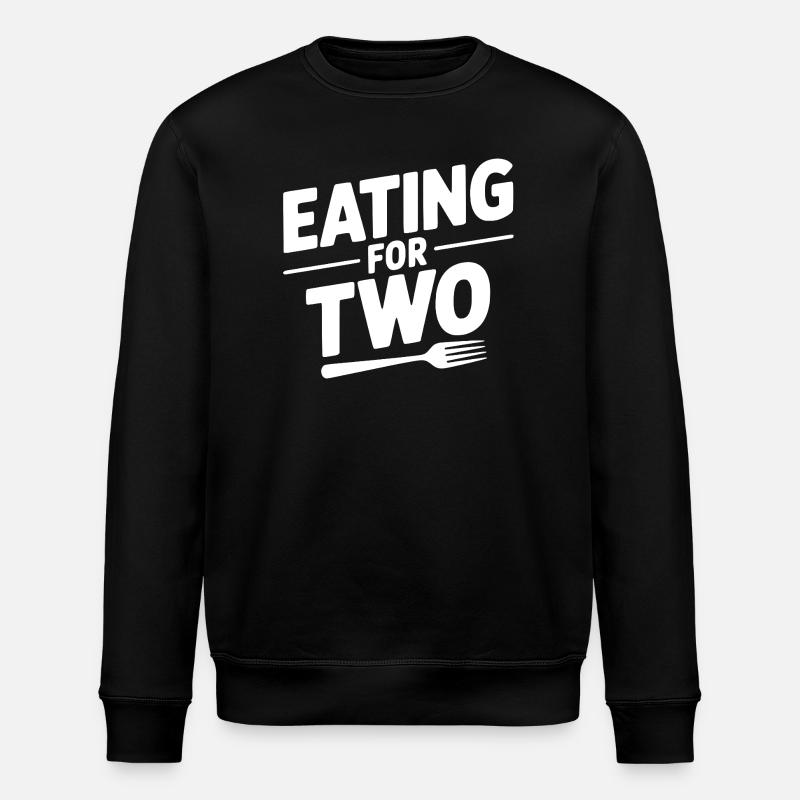 Eating for Two - Stanley/Stella ROLLER Unisex Organic Sweatshirt - black
