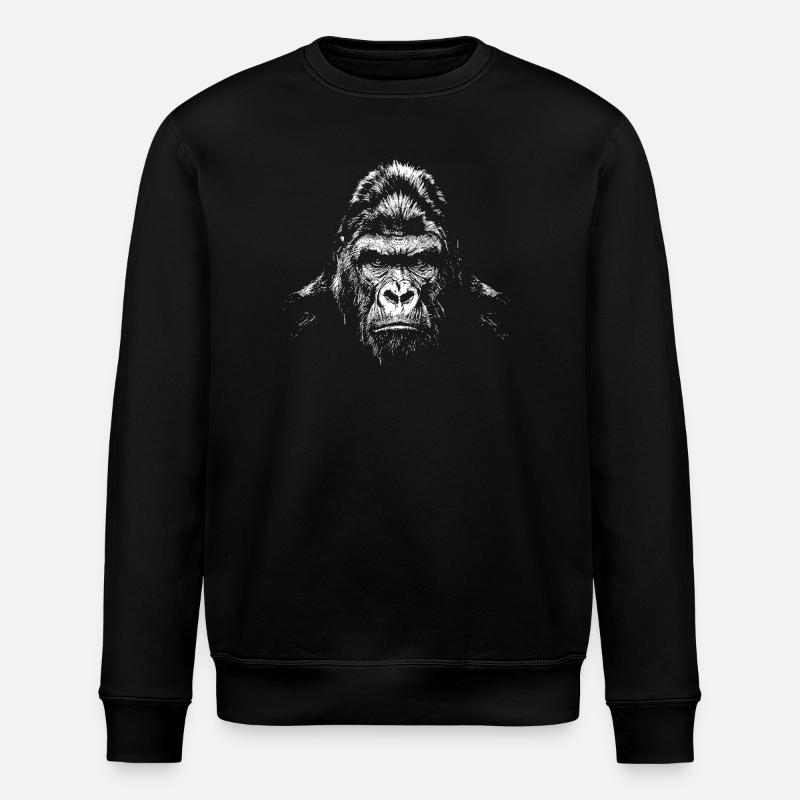 Gorilla - Stanley/Stella Unisex Bio-Sweatshirt ROLLER - Schwarz