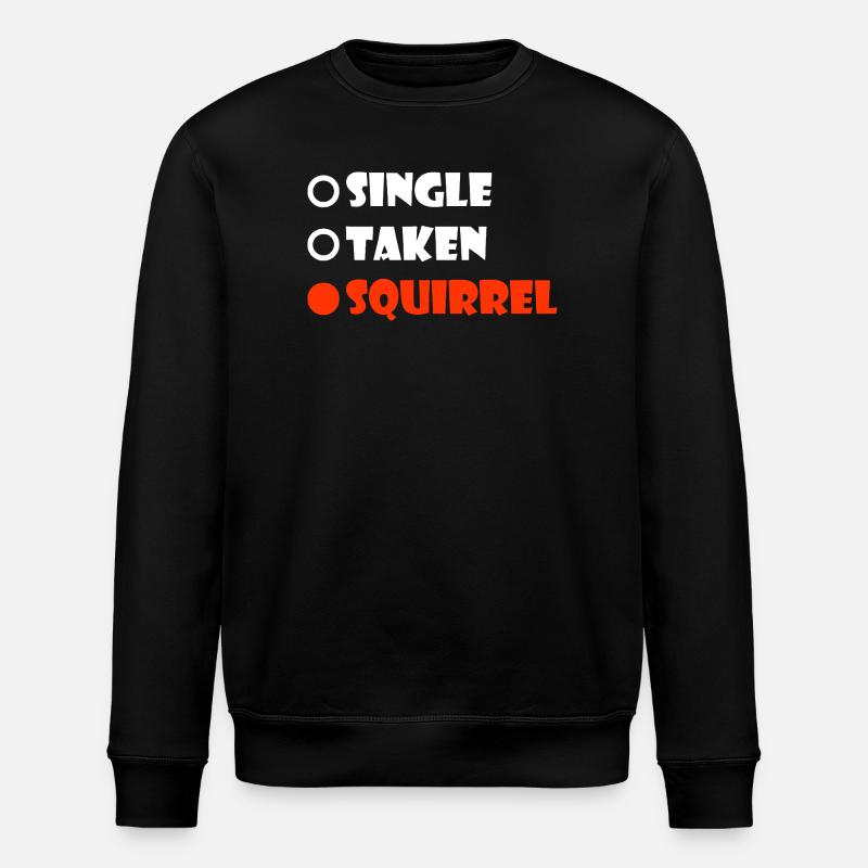 Single Taken Squirrel - Stanley/Stella ROLLER Unisex Organic Sweatshirt - black