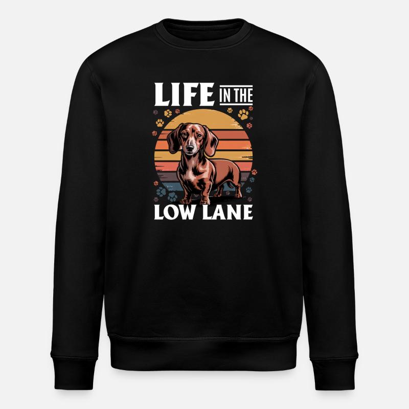 Funny Dog Breed Dachshund - Stanley/Stella Unisex Bio-Sweatshirt ROLLER - Schwarz