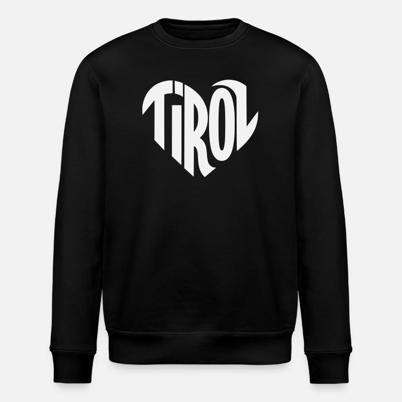 Tirol Heart Typography - Stanley/Stella ROLLER Unisex Organic Sweatshirt - black