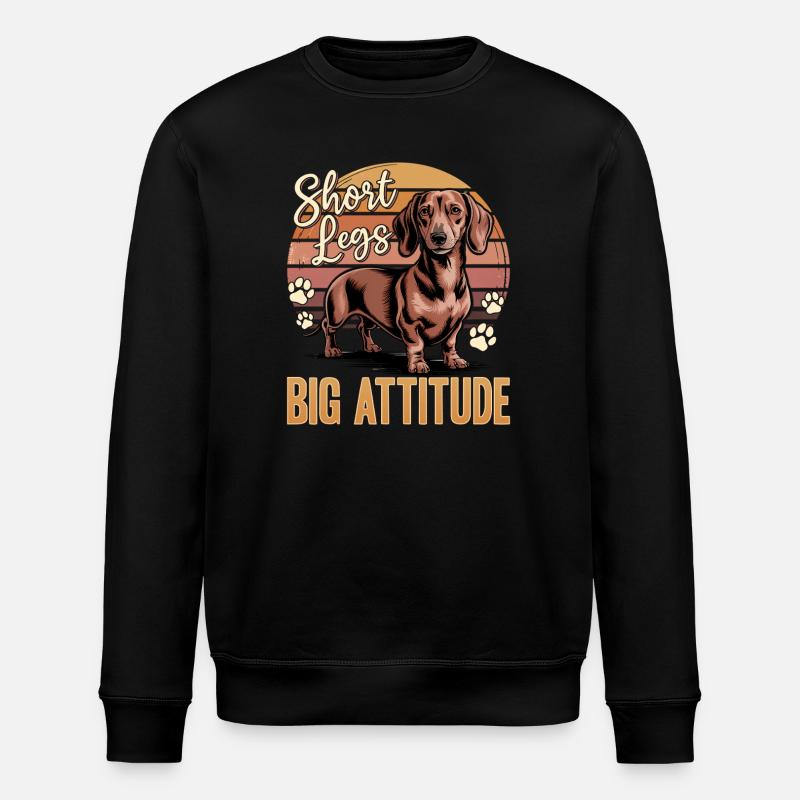 Funny Dog Breed Dachshund - Stanley/Stella Unisex Bio-Sweatshirt ROLLER - Schwarz