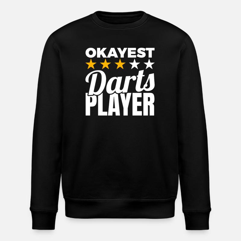 Average darts player - Stanley/Stella ROLLER Unisex Organic Sweatshirt - black