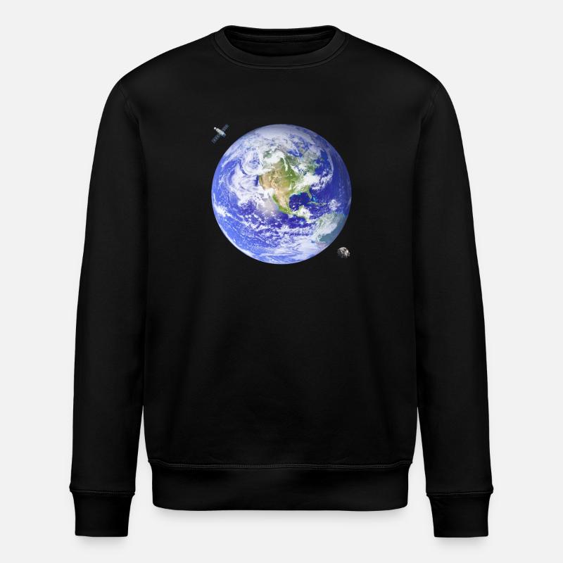 Planet Erde - Stanley/Stella Unisex Bio-Sweatshirt ROLLER - Schwarz