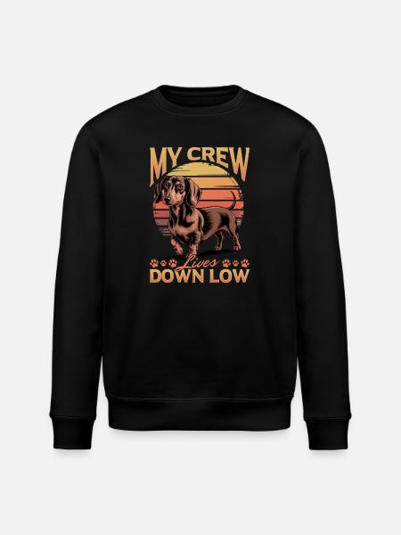 Funny Dog Breed Dachshund - Stanley/Stella ROLLER Unisex Organic Sweatshirt - black