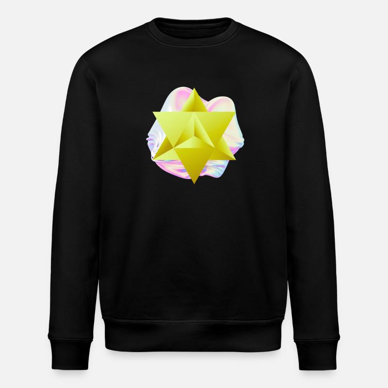 Étoile Merkaba surréaliste - Sweat bio ROLLER Stanley/Stella Unisexe - noir