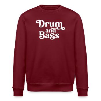 Glyphes rétro Drum and Bass - Sweat bio ROLLER Stanley/Stella Unisexe - bordeaux - Devant - Nik (191cm)