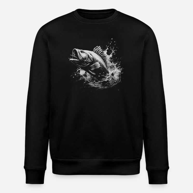 Karpfen Angler - Stanley/Stella Unisex Bio-Sweatshirt ROLLER - Schwarz