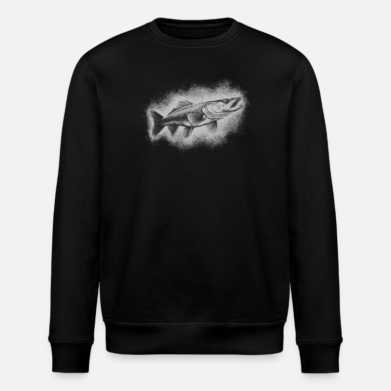 gjeddefisker - Stanley/Stella ROLLER økologisk unisex-sweatshirt - svart